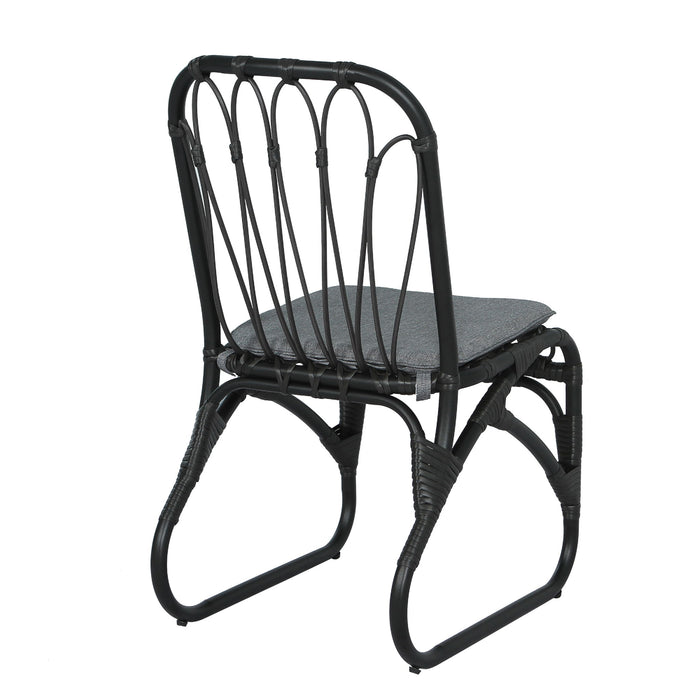 Outdoor Wicker Dining Chairs With Washable Cushion (Set of 2)