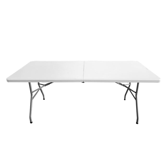 Techni Home 6 Feet Granite White Folding Table With Easy - Carry Handle