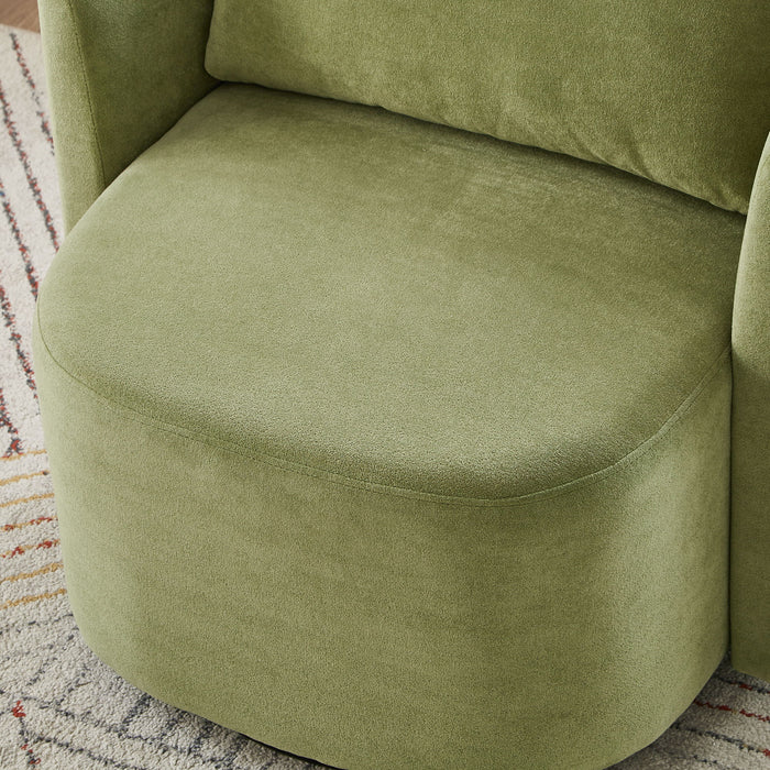 360° Modern Swivel Chair With Upholstered Curved Design