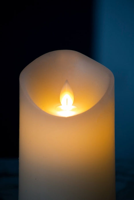 Flickering LED Candles With Remote Timer (Set of 3) - Ivory