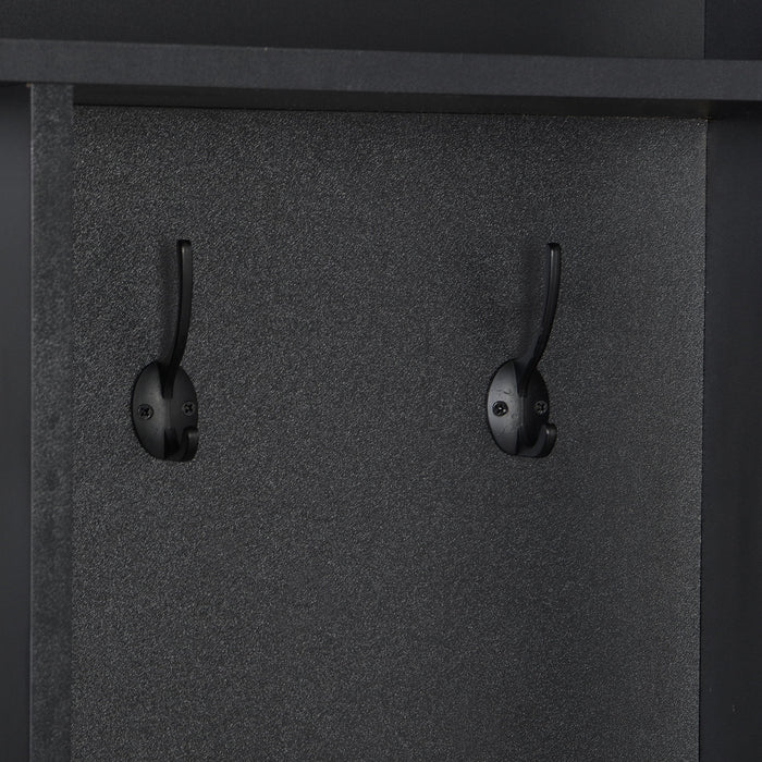 Minimalist Shoe Cabinet With Cube Storage & Shelves