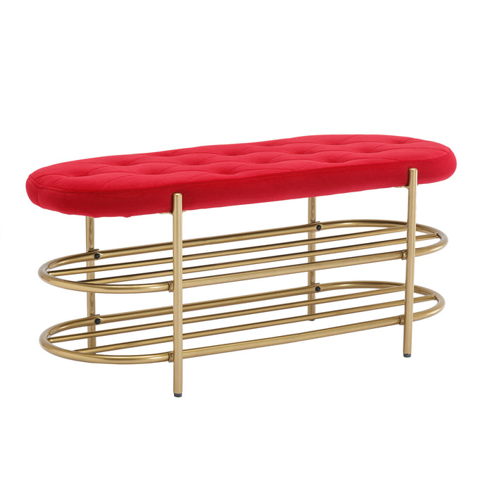 Coolmore Living Room Bench, End Of Bed Bench - Red