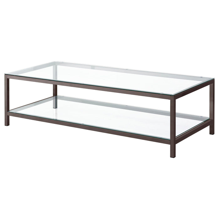 Trini 2-piece Coffee and End Table Set Black Nickel