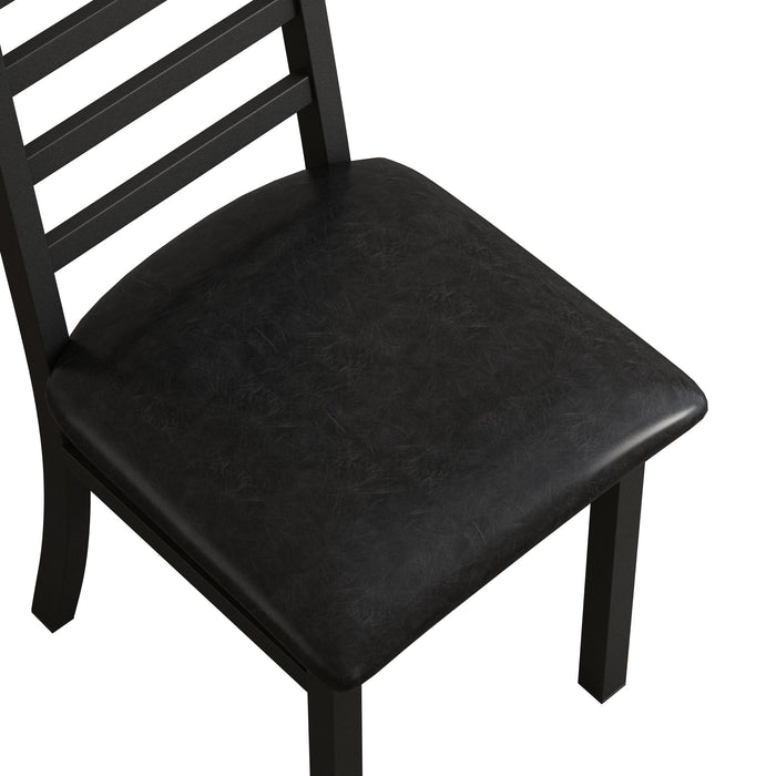 Metal Dining Chairs With Steel Legg, High Back Armless Design