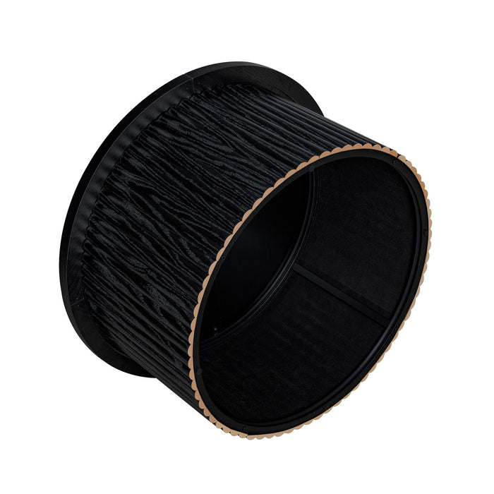 Coffee Table, Round Coffee Table, Modern Side Tables Accent End Table For Living Room, Apartment - Black