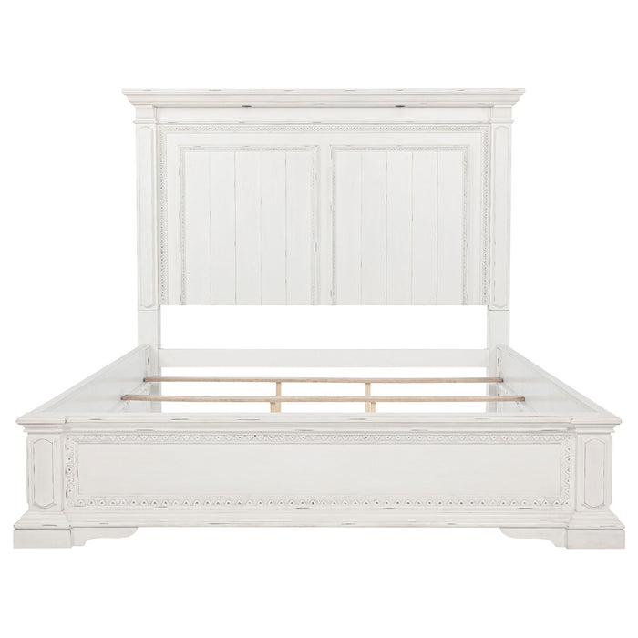 McKinney Eastern King LED Light Panel Bed Vintage White