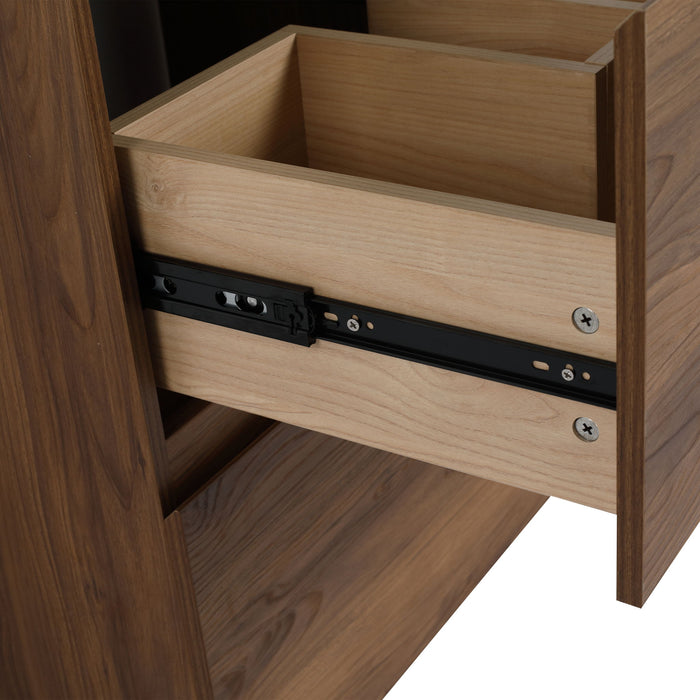 Modern Freestanding Bathroom Vanity Cabinet With Double Drawer