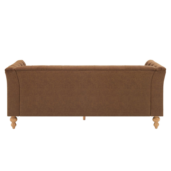 Chesterfield Sofa With Flared Arms For Living Room