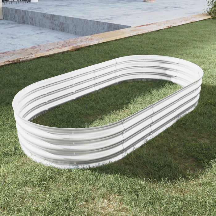 Heavy Duty Galvanized Raised Garden Bed Kit For Vegetables, Flowers & Herbs