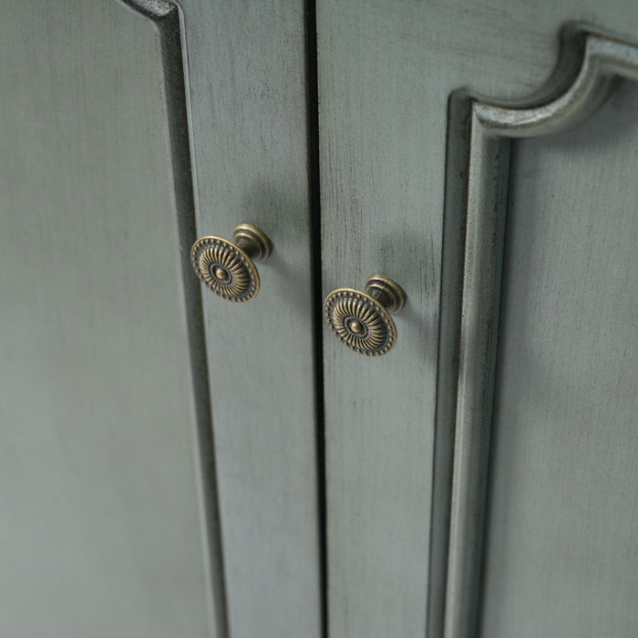 Vintage Double Sink Bathroom Vanity Set With Ceramic Sinks