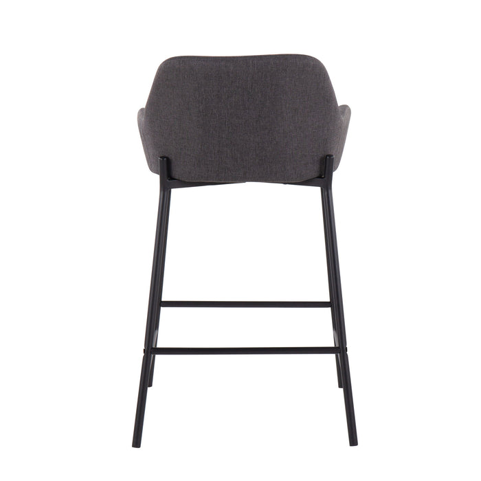 Daniella - Industrial Fixed Height Counter Stool (Set of 2)