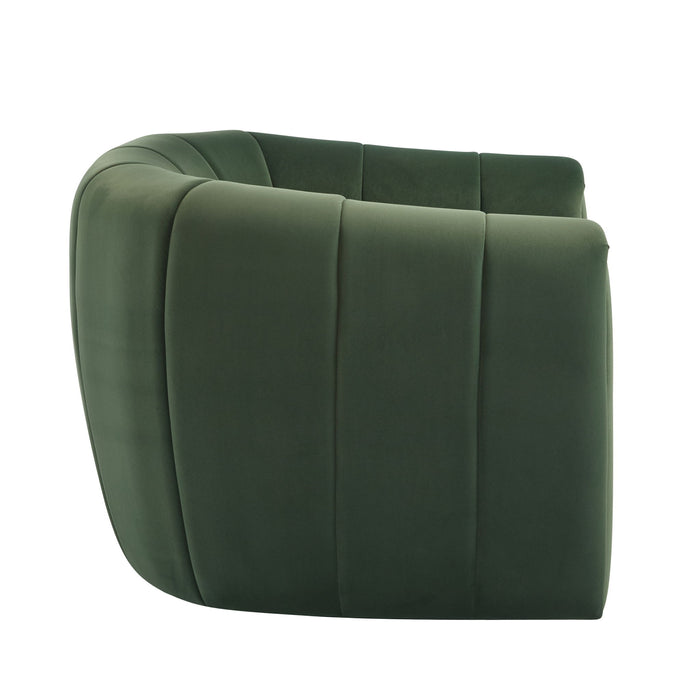 Serenizia - Upholstered Swivel Chair With Channel Tufted
