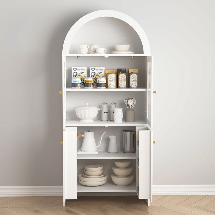 Modern Tech Inspired Dome Cabinet With LED Lighting