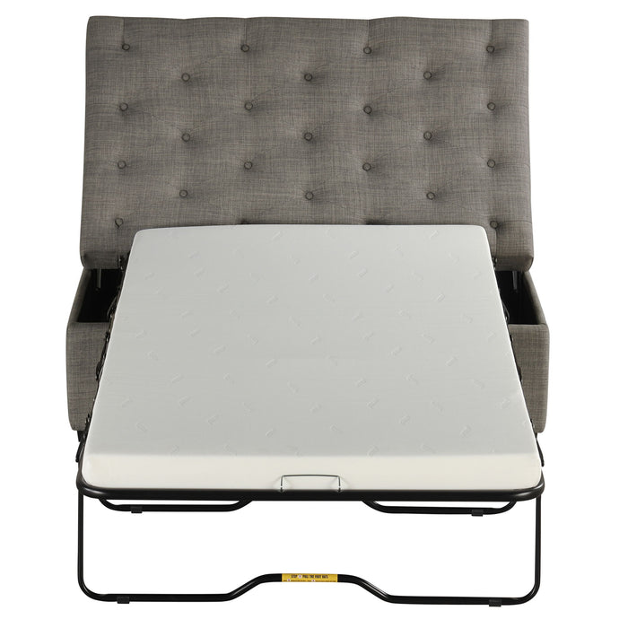 Convertible Folding Sofa Bed Ottoman With Memory Mattress And Tufted Design