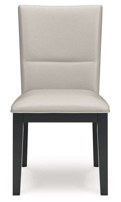 Glinari - Dining Upholstered Side Chair (Set of 2) - Taupe / Black