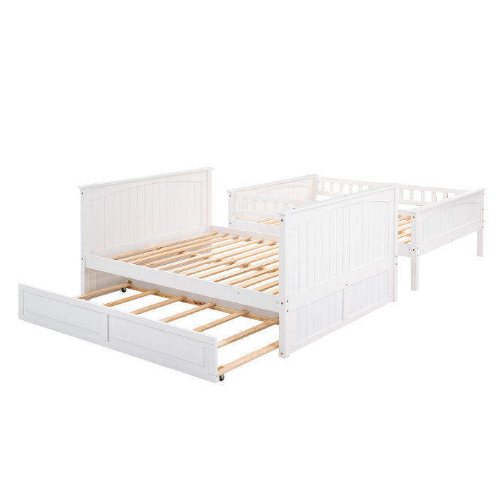 Bunk Bed With Twin Size Trundle, Guardrails
