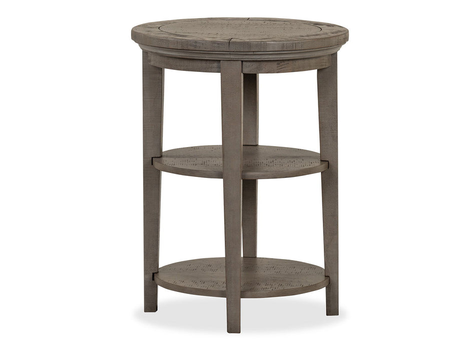 Paxton Place - Round Accent End Table - Dovetail Gray
