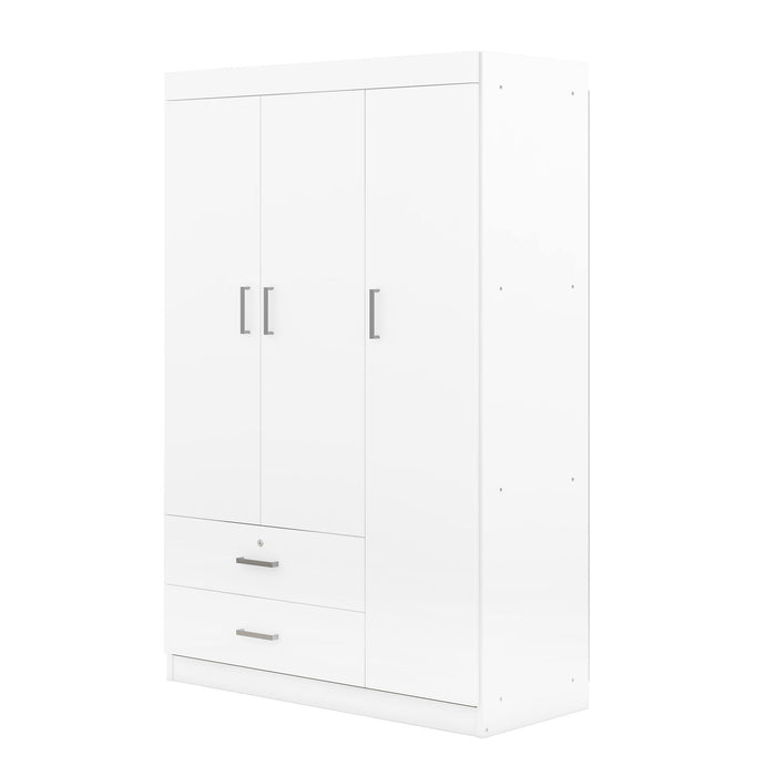 3 Door Wardrobe With 2 Drawers