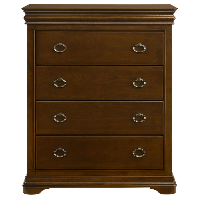 Leonide - 4 Drawer Chest - Cherry
