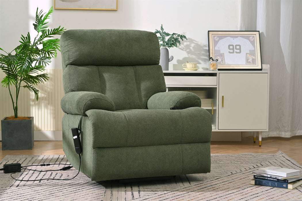 Oversized Power Lift Recliner Chai With Remote Control, Side Pocket, Spacious Seat