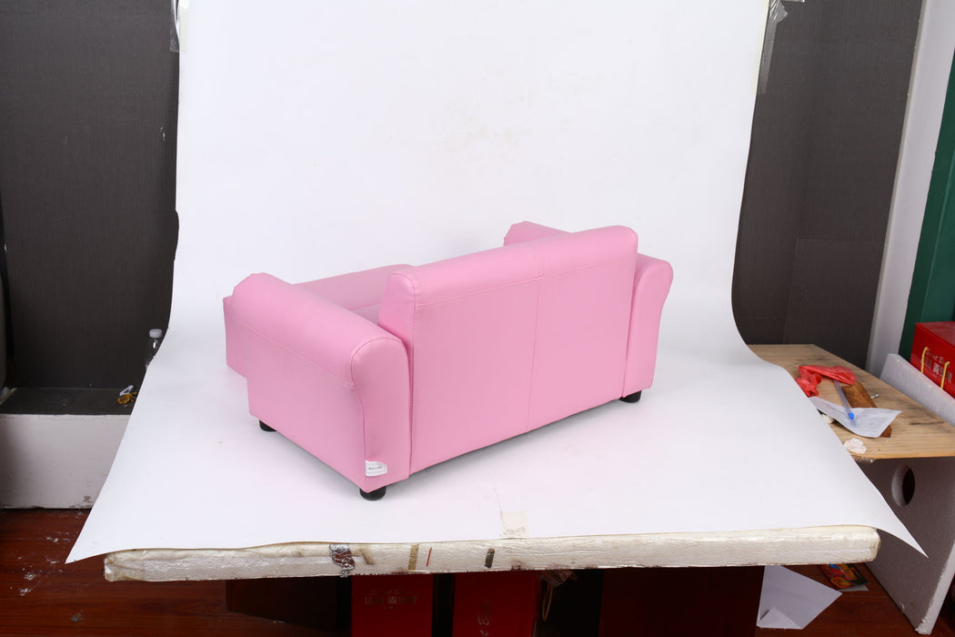 Kids Club Chair Sofa / Sectional And Ottoman - Pink