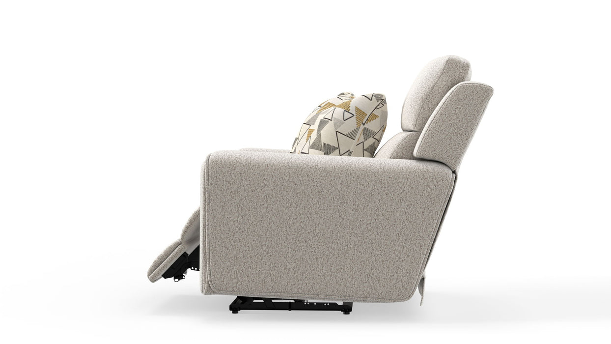 Micah - Power Headrest Power Deep Seat Lay Flat Recliner - Oatmeal
