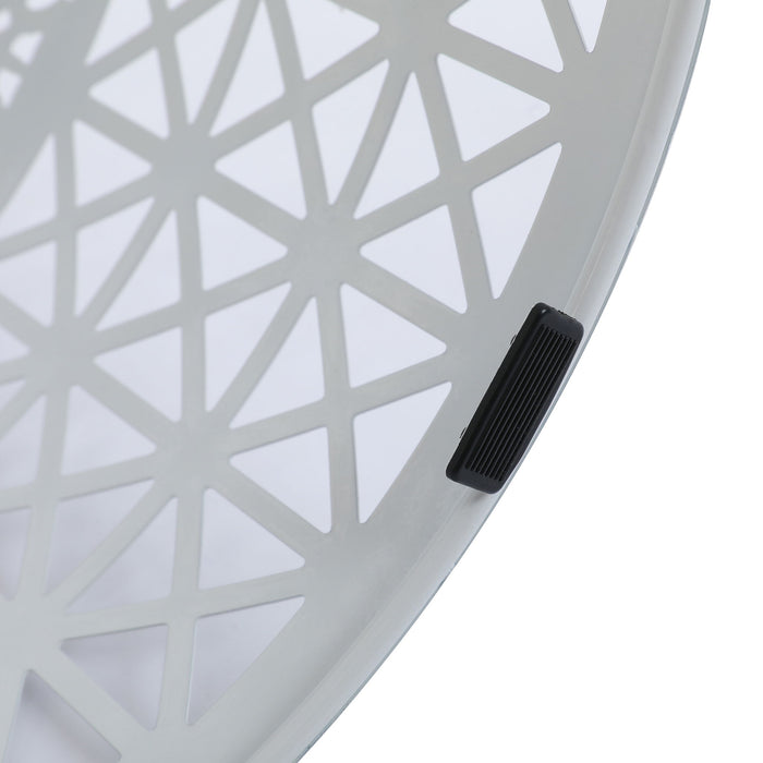 Modern Iron Solar Side Table With Built - In Light