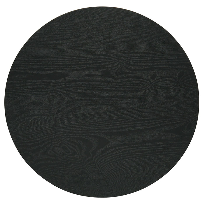 Hamlyn 3-piece Round Fluted Coffee and End Table Set Black