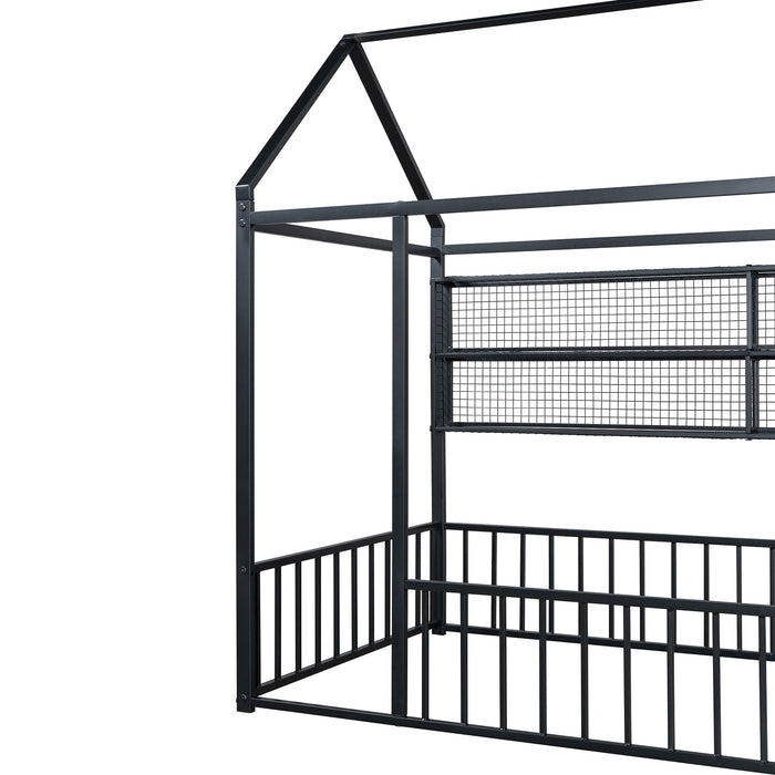 House Frame With Fence And Shelves