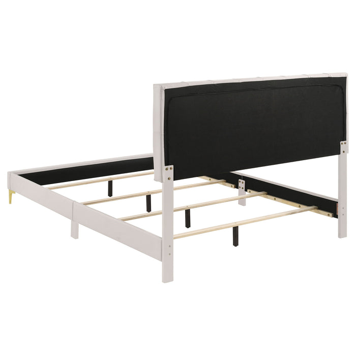 Kendall Upholstered California King Panel Bed White