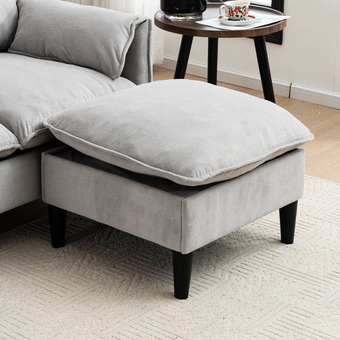 Convertible Combination Sofa With Footstools With Storage