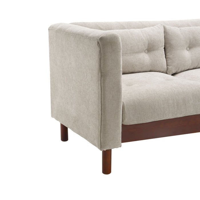 Upholstered Sofa Modern 3 Seater Sofa Couch With Tufted Design For Living Room