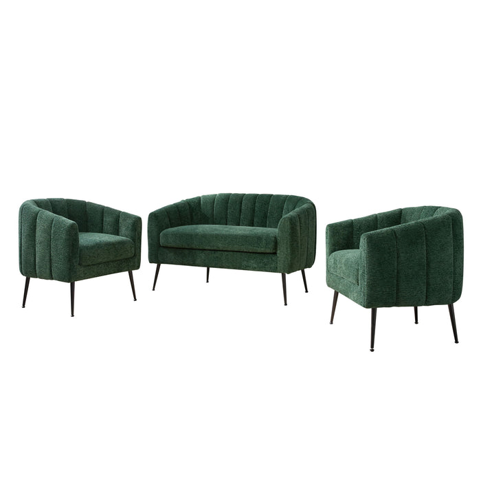 3 Piece Living Room Furniture Set Sofa & Armchairs