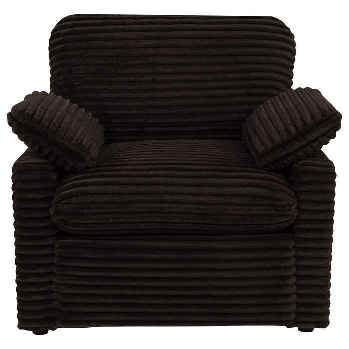 Collins Upholstered Power Recliner Chair Chocolate Brown
