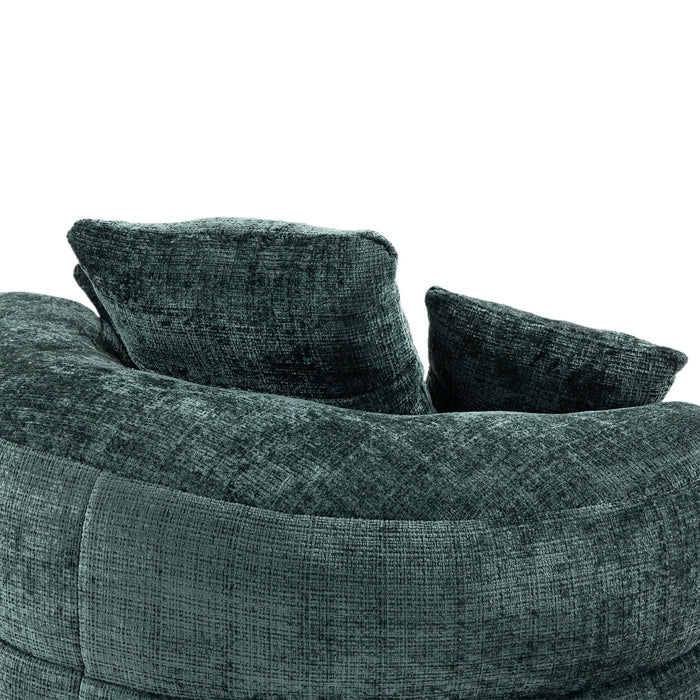 Lazy Sofa High Back Bean Bag Chair Couch With 3 Pillows