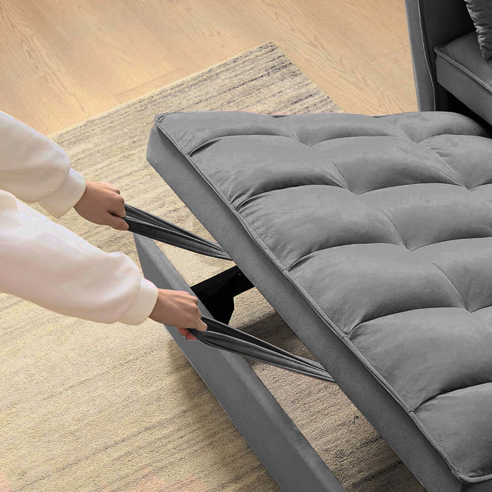 3 In 1 Pull Out Couch Convertible Sofa Bed With Reclining Backrest