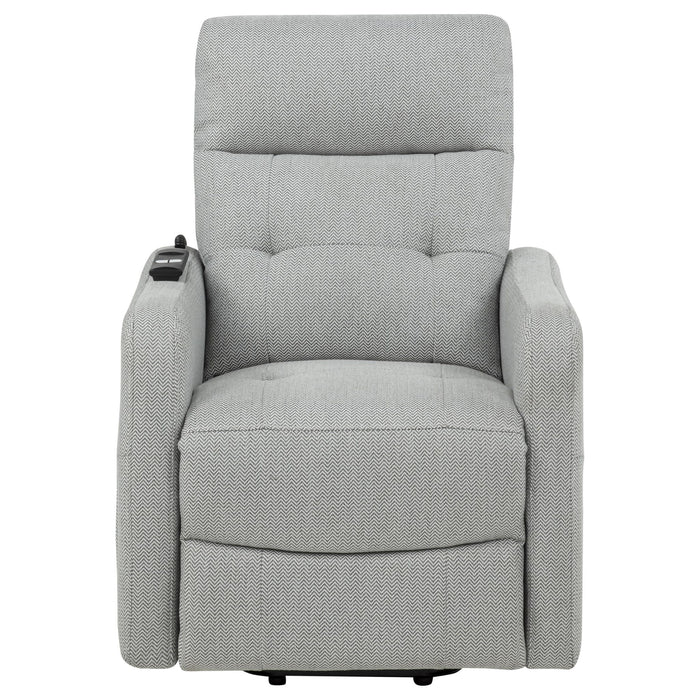 Dayes Upholstered Power Lift Recliner Chair Light Grey