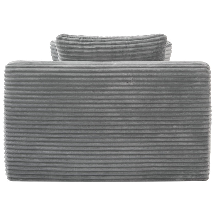 Modern Full Compressed Chaise Lounge Sofa Bed With Removable Pillows