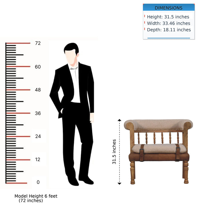 Strapped Hallway Bench