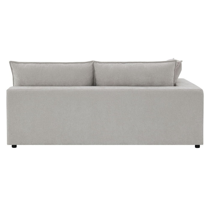 Marisa - Modular Left Facing Loveseat With 2 Pillows - Beige Boucle