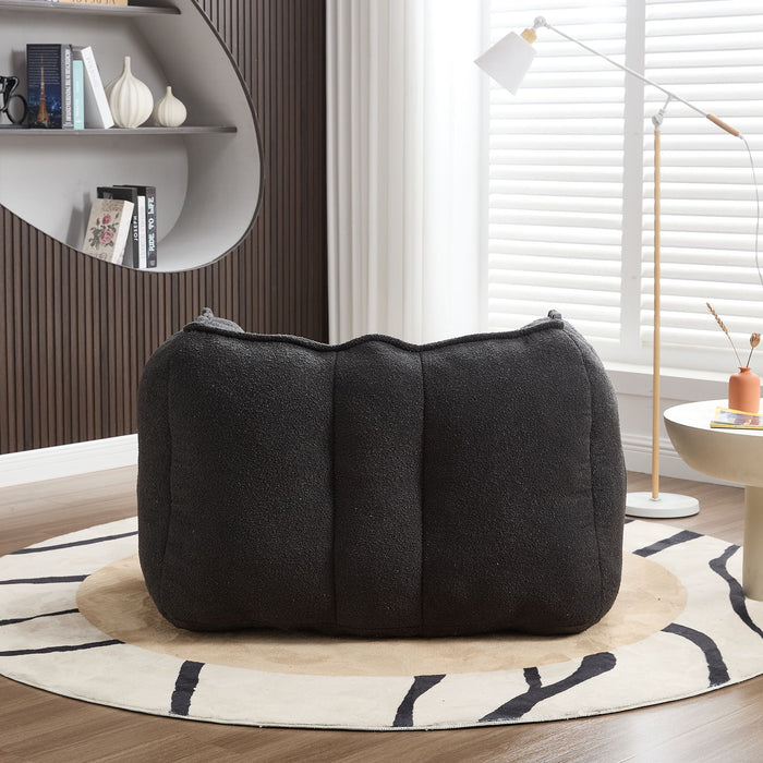 Soft Chenille Bean Bag Chair With High Resilient Foam