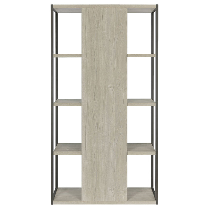 Loomis 72-inch 4-shelf Bookshelf Whitewashed Grey