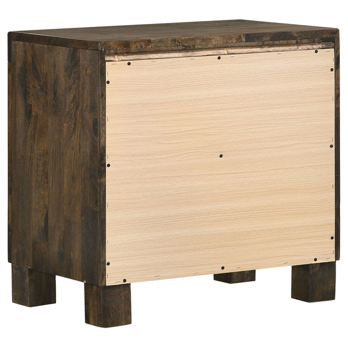 Greely - 5 Piece King Storage Bedroom Set Includes Bed, Nightstand, Dresser, Mirror & Chest - Rustic Brown