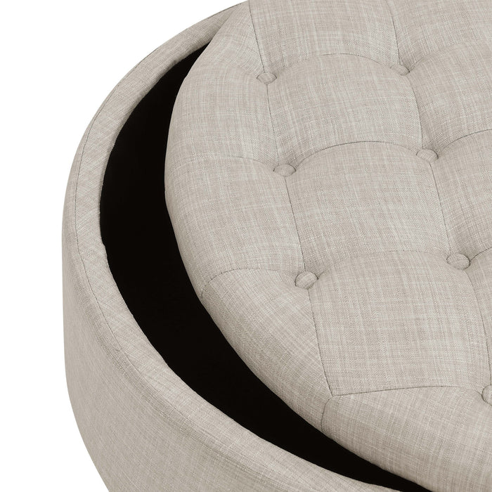 Tufted Storage Ottoman With Upholstery