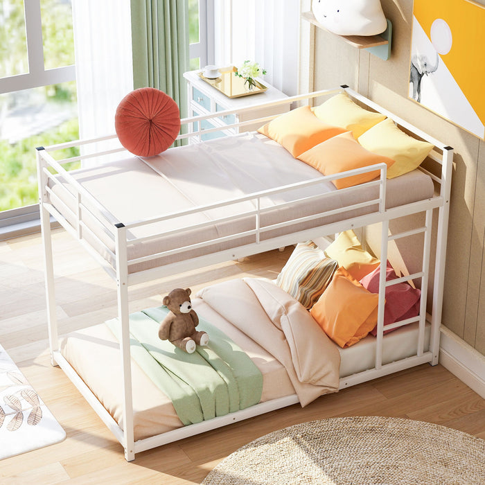Metal Bunk Bed, Low Bunk Bed With Ladder