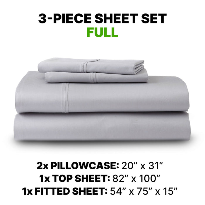Sheet Set Luxurious Supima, Wrinkle Resistant, Breathable, With 2 Ghostgrip Band