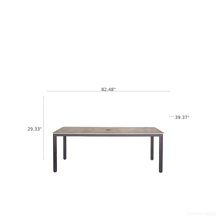 Verona - Dining Table - Dark Espresso / Gray