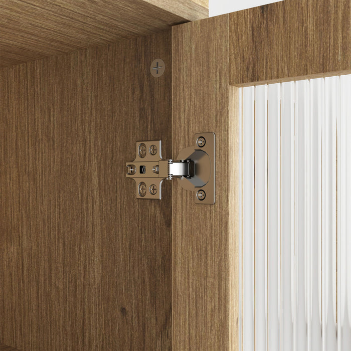 Modern Tech Inspired Dome Cabinet With LED Lighting