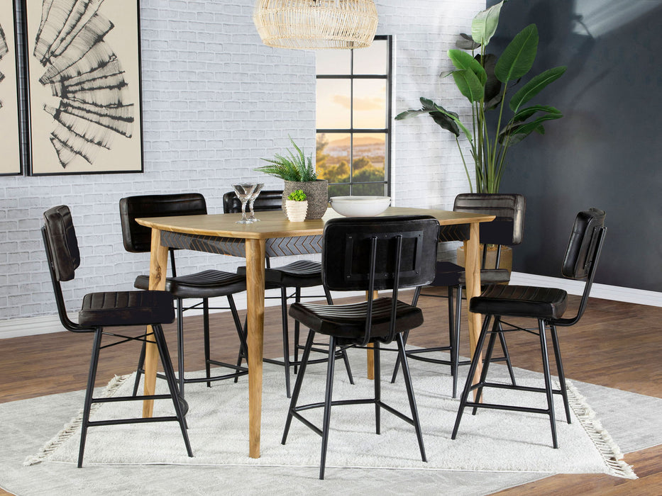 Partridge 7-piece Counter Dining Set Sheesham and Espresso
