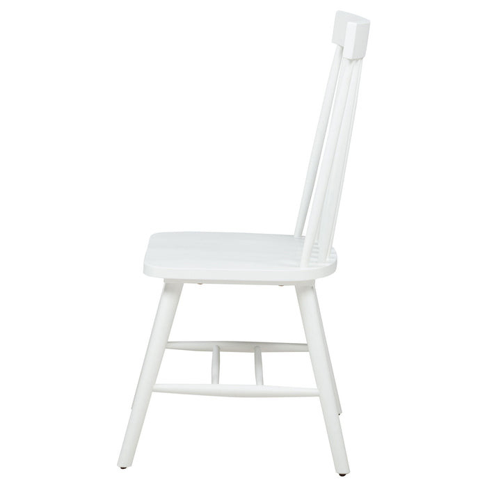 Andrews Windsor Spindle Back Dining Side Chair White (Set of 2)